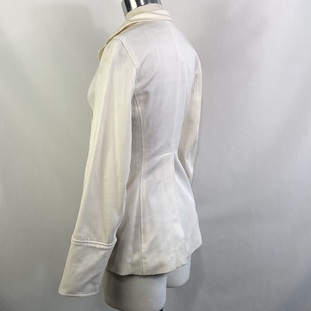 Burberry Cream High Neck Side Button Jacket - Picture 11 of 16